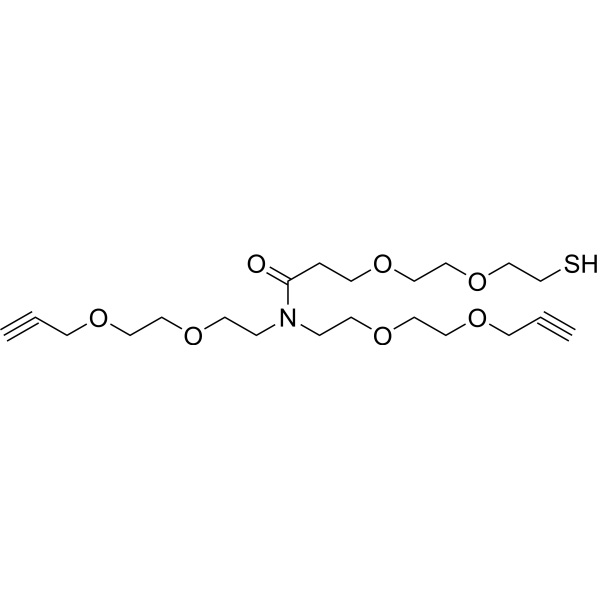N,N-Bis(PEG2-alkyne)-N-amido-PEG2-thiol